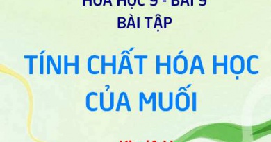 Bài tập về Muối, phản ứng trao đổi ion trong dung dịch - Hóa 9 bài 9